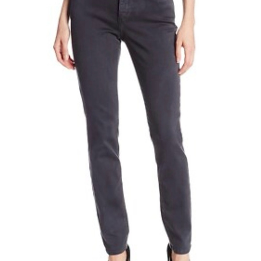 NYDJ Women's  ALINA / LEGGING Dark Grey Mid - Rise  Skinny  Jeans Size 2 P